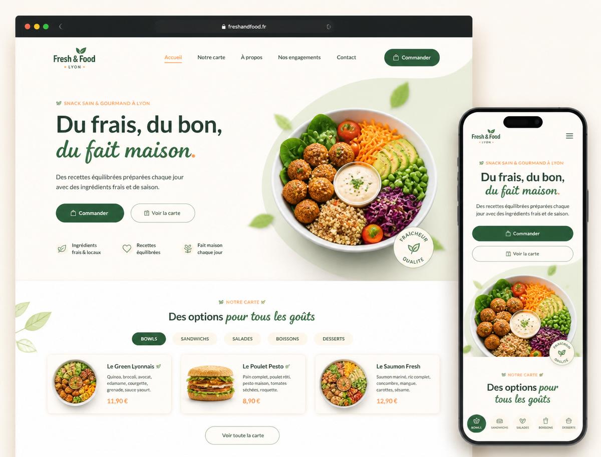 Aperçu du site Fresh & Food